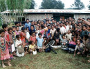 82 School house empties to gather around a cyclist 800