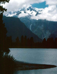 42 View of Mt. Cook through the clouds in New Zealand 800