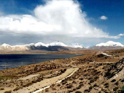 53 Snow capped mountains rising above Bolivias Altiplano in South America 800