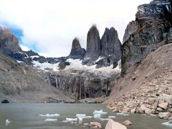 54 Chunks of ice  at the foot of Tres Torres del Paine 800