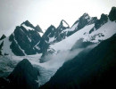 52 Rocky peaks rising out of the glacier in southern Chile 800