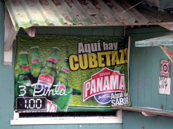 21 Panama Beer sign in Bocas del Toro  Panama 800