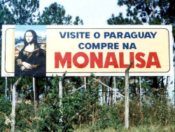 32 Visit Paraguay and shop at the Monalisa billboard in Iguazu  Brazil 800