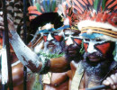 69 Several painted up Warriors in Mt. Hagen 800
