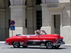 1952 chevy convertible taxi in havana s streets 800