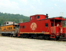 two great smokey mountain railroad cabooses 800