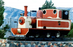 18 colourful steam engine on a pedestal in new zealand 800