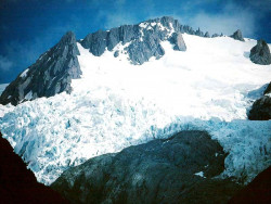 2 glacier coming down the mountain in southern chile 800