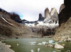 36 glaceier at the foot of the 3 towers of paine in tierra del fuego  chile