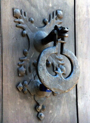 105 old brass door knocker photographed in mexico 800