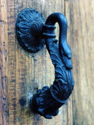 109 iron swan door knocker photograph from guatemala 800