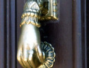 113 shiny brass hand door knocker photographed in guatemala 800