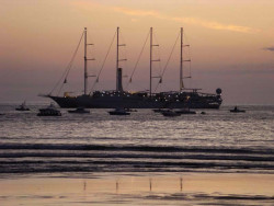 135 tall ship anchored off of quepos  costa rica 800