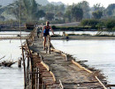 13 bamboo bridge crossing the mekong river in thailand 800