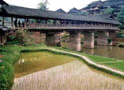 70 wooden covered bridge in a small village west of yangshou  china 800