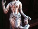 11 statue from a wooden buddhist temple 800