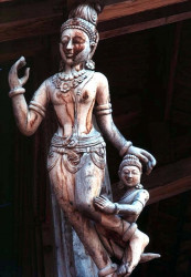 11 statue from a wooden buddhist temple 800