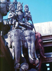 18 buddhist figures riding an elephant 800