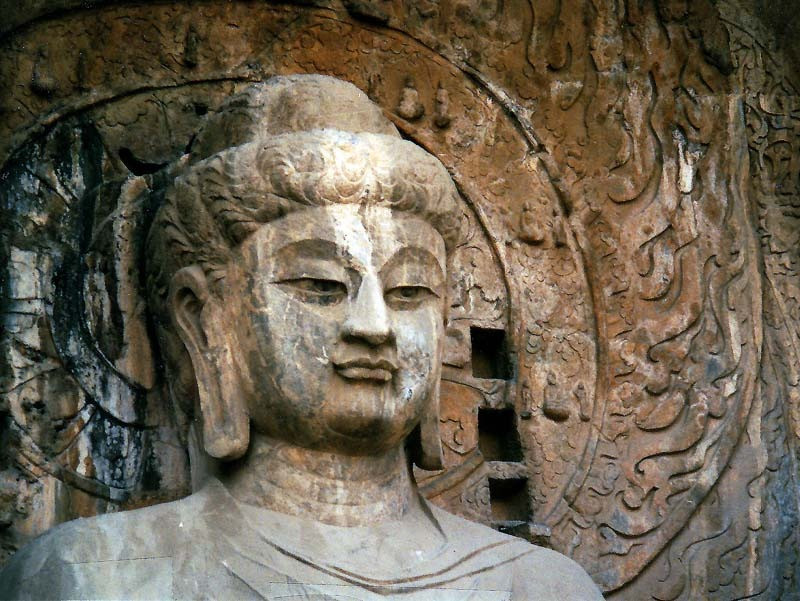 8 head of a large buddhist statue in china 800