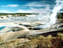 11 looking over geo thermal fields in yellowstone 800