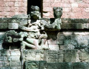 40 mayan statue at the well preserved copan ruins in honduras
