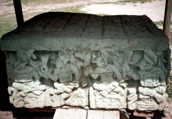 42 alter on display at the copan ruins in honduras