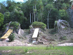 25 mayan structures covered by centuries of over grown vegetation