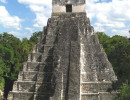 4 mayan temple at the tikal ruins in guatemala