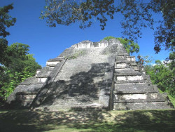 9 mayan pyramid in central american jungle